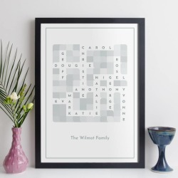 Personalised Anniversary Crossword Print