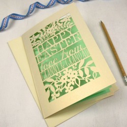 Personalised Papercut Happy Easter From… Card
