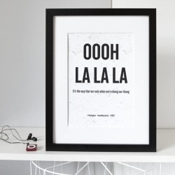 Personalised Lyrics Print