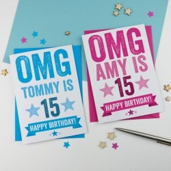 Personalised 15th Birthday Card