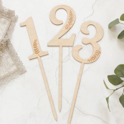 Wooden Table Number, Botanical
