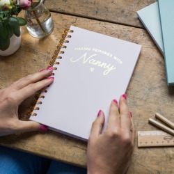Personalised Making Memories Gold Foil Notebook