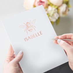 Bee Notebook Personalised Foil