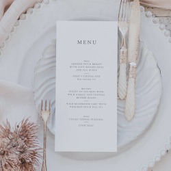 Elegance Menu Card