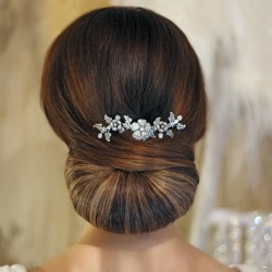 Clementine Silver Plated Wedding Comb