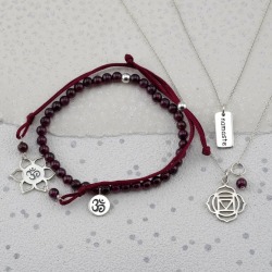 Silver Root Chakra Jewellery Set