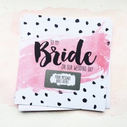 Personalised 'To My Bride' Scratch Card