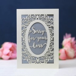 Papercut Sympathy Card