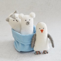 Set Of Three Arctic Animal Soft Baby Rattles Set Of Three Arctic Animal Soft Baby Rattles