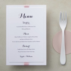 Elegance Wedding Menu Card