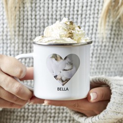 Personalised Enamel Pet Photo Mug