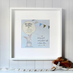 Personalised Christening Print Baby Boy