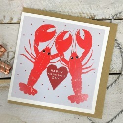 Valentine's Day Lobster Card