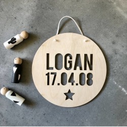 Personalised Baby Birth And Name Sign