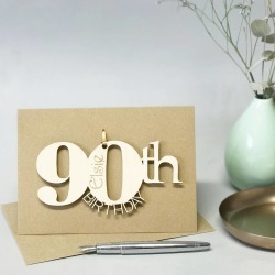Personalised 90th Birthday Card