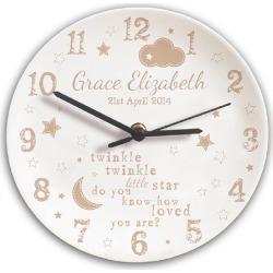 Personalised Twinkle Twinkle Clock Personalised Twinkle Twinkle Clock