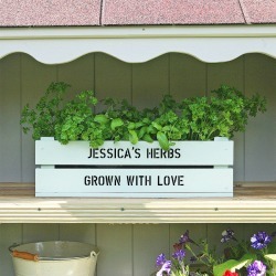 Personalised Window Box Crate With Herb Seeds