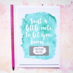 Personalised 'Just A Little Note' Scratch Card Personalised 'Just A Little Note' Scratch Card