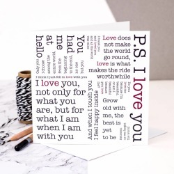 Anniversary Card; Love Quotes Card