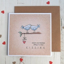 Kissing Personalised Valentine's Card