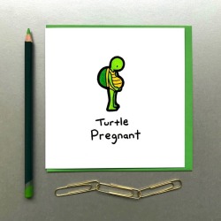 Pregnant Turtle Card