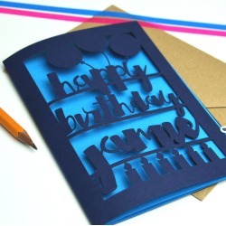 Personalised Papercut Birthday Card