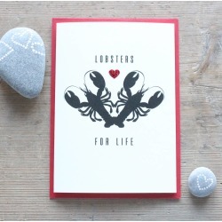 Lobsters For Life Anniversary Card