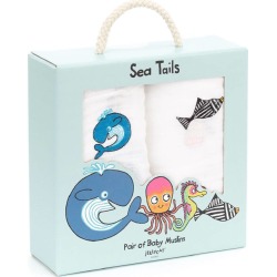 Personalised Sea Tails Pair Of Muslins