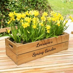 Personalised Windowsill Crate With Daffodil Bulbs