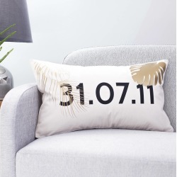 Personalised Tropical Date Cushion