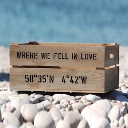 Personalised Crate With Coordinates