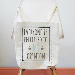 Entitled To My Opinion Tote Shopping Bag Entitled To My Opinion Tote Shopping Bag