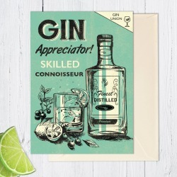 Gin Blank Greetings Card