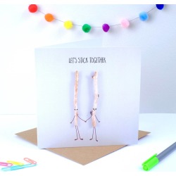 Lets Stick Together Greeting Card