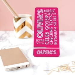 Personalised Name In Lights Mobile Phone Stand