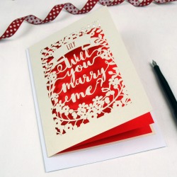 Personalised Papercut Proposal Card