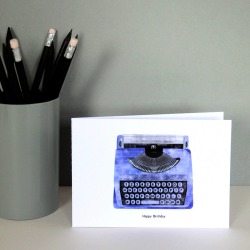 Retro Typewriter Greetings Card