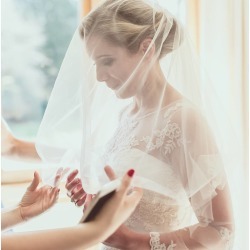 Elisa Cut Edge Wedding Veil