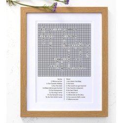 Personalised Crossword Puzzle Artwork