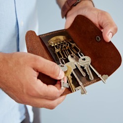 Personalised Buffalo Leather Key Holder