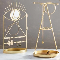 Gold Pyramid Or Tribal Eye Jewellery Stand
