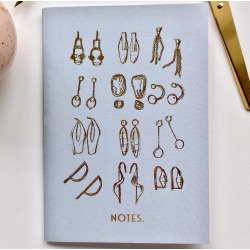 Earrings Gold Foil Notebook