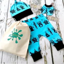 Sale! Blue Alien Newborn Gift Set Up To Six Months
