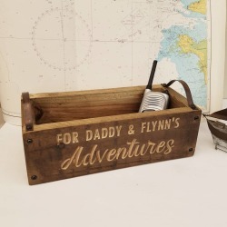 Personalised Engraved Wooden Crate
