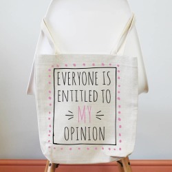 Entitled To My Opinion Ladies Tote Shopping Bag