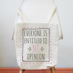 Entitled To My Opinion Ladies Tote Shopping Bag Entitled To My Opinion Ladies Tote Shopping Bag