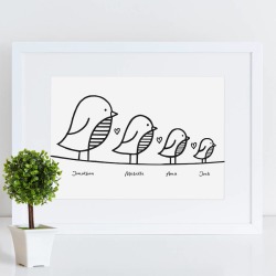 Family Robins Print