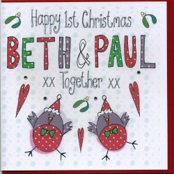 Personalised Ist Christmas Together Card