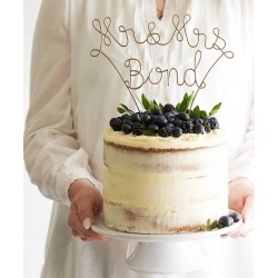 Mr And Mrs Surname Wedding Cake Topper