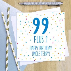 Personalised 100th Birthday Card